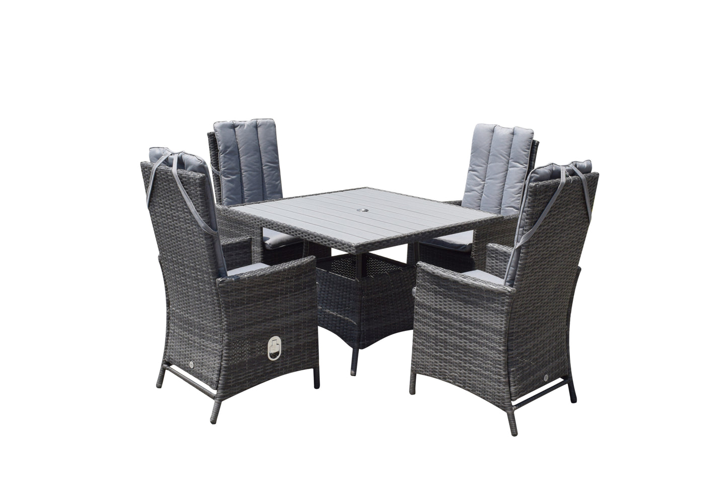 Signature Weave - Emily Outdoor Square Dining Set with HDPE Wood Effect Table Top
